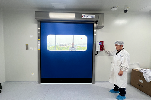 防撞拉链快速门