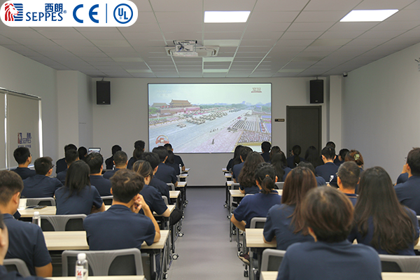 西朗门业全员观看阅兵式